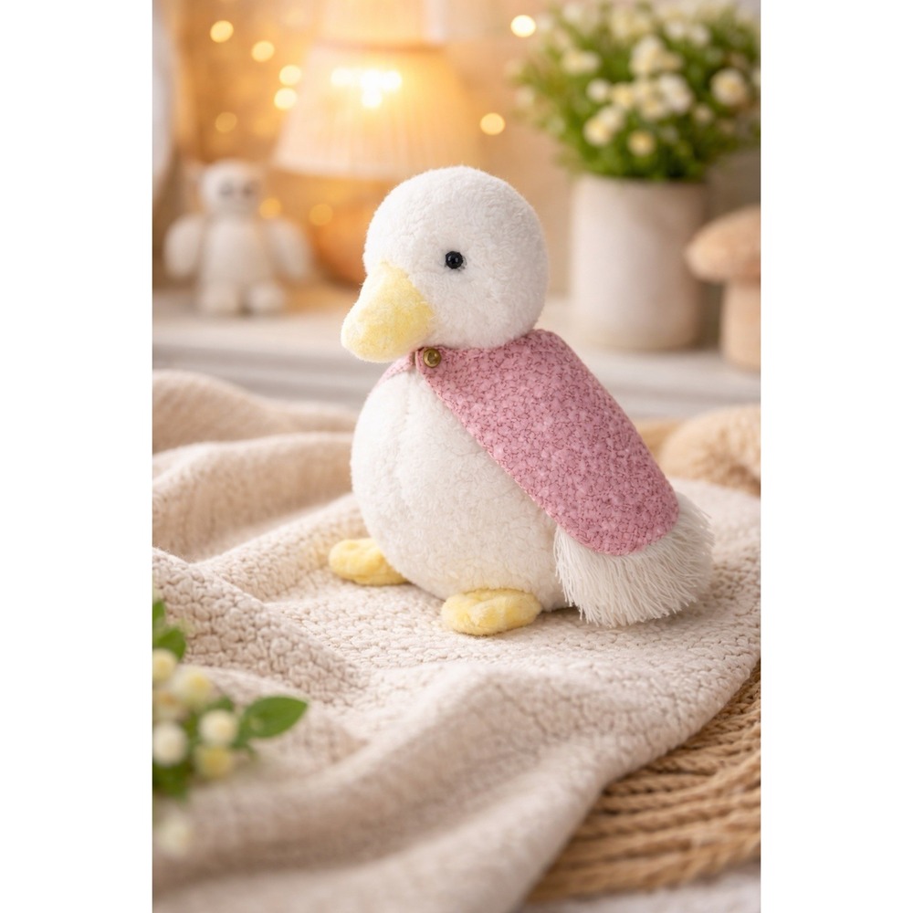 VTG‎ Eden Beatrix Potter Puddle Duck Plush Jemima Pink Shawl Stuffed Easter Toy